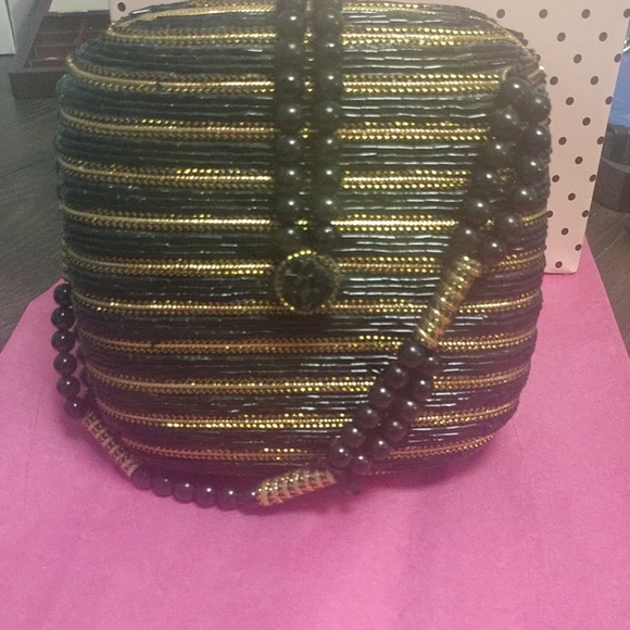 Vintage Custom clutch purse all hand beaded - Picture 4 of 4